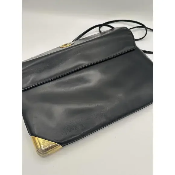 Christian Dior Leather Shoulder Bag CD Logo Plate/Black, GUC - Picture 3 of 13